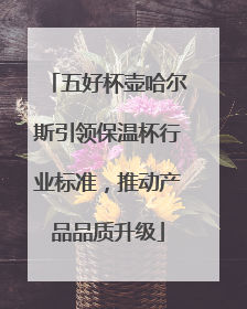 五好杯壶哈尔斯引领保温杯行业标准，推动产品品质升级