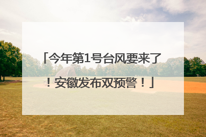 今年第1号台风要来了！安徽发布双预警！