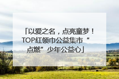 以爱之名，点亮童梦！TOP红领巾公益集市“点燃”少年公益心