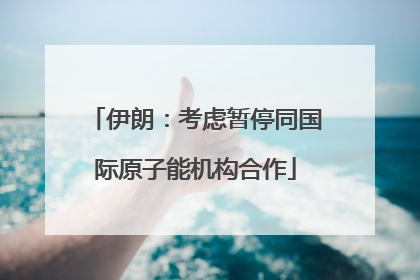 伊朗：考虑暂停同国际原子能机构合作