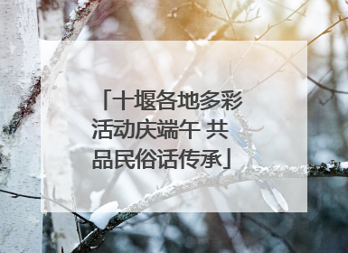 十堰各地多彩活动庆端午 共品民俗话传承