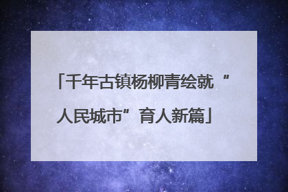 千年古镇杨柳青绘就“人民城市”育人新篇