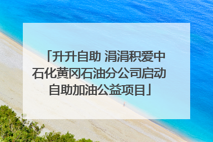升升自助 涓涓积爱中石化黄冈石油分公司启动自助加油公益项目
