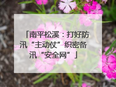 南平松溪：打好防汛“主动仗”织密备汛“安全网”