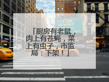 厨房有老鼠，肉上有苍蝇，菜上有虫子，市监局：下架！