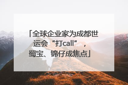 全球企业家为成都世运会“打call”，蜀宝、锦仔成焦点