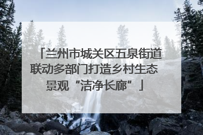 兰州市城关区五泉街道联动多部门打造乡村生态景观“洁净长廊”