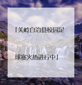 关岭自治县校园足球赛火热进行中