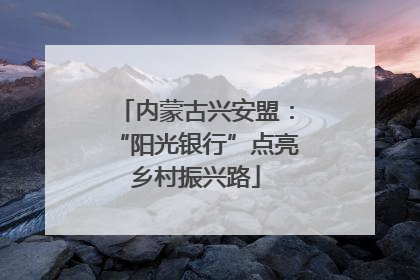 内蒙古兴安盟：“阳光银行”点亮乡村振兴路