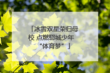 冰雪双星荣归母校 点燃郓城少年“体育梦”