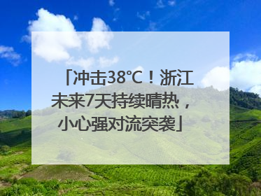 冲击38℃！浙江未来7天持续晴热，小心强对流突袭