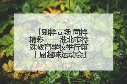 别样赛场 同样精彩——淮北市特殊教育学校举行第十届趣味运动会