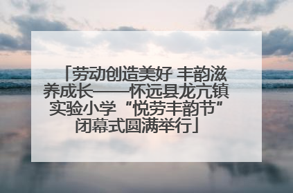 劳动创造美好 丰韵滋养成长——怀远县龙亢镇实验小学“悦劳丰韵节”闭幕式圆满举行