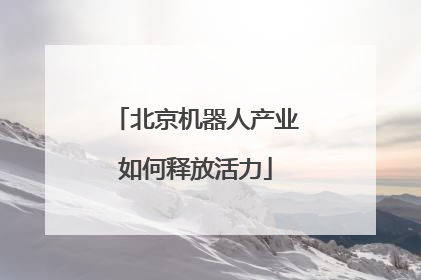 北京机器人产业如何释放活力