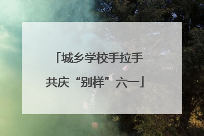 城乡学校手拉手 共庆“别样”六一