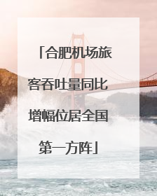 合肥机场旅客吞吐量同比增幅位居全国第一方阵