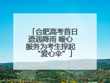 合肥高考首日遭遇降雨 暖心服务为考生撑起“爱心伞”