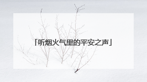 听烟火气里的平安之声