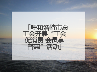 呼和浩特市总工会开展“工会促消费 会员享普惠”活动