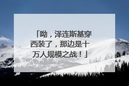呦，泽连斯基穿西装了，那边是十万人规模之战！
