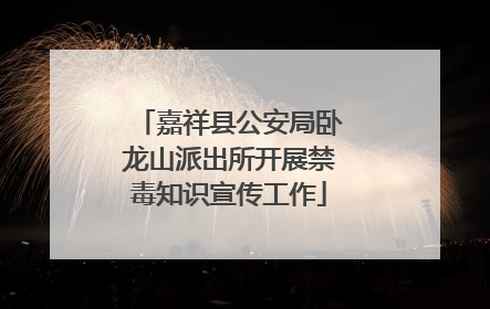嘉祥县公安局卧龙山派出所开展禁毒知识宣传工作
