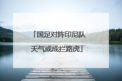 国足对阵印尼队 天气或成拦路虎