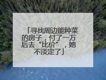 寻找周边能种菜的房子，付了一万后去“比价”，她不淡定了