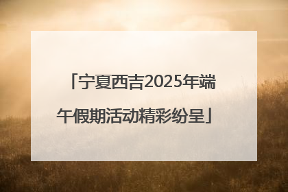 宁夏西吉2025年端午假期活动精彩纷呈