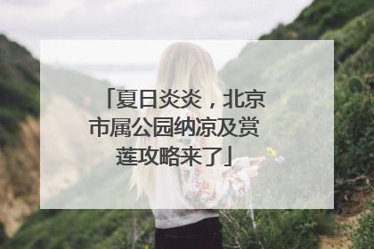 夏日炎炎，北京市属公园纳凉及赏莲攻略来了