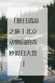 夏日清凉之旅丨北京动物园的奇妙夏日大赏