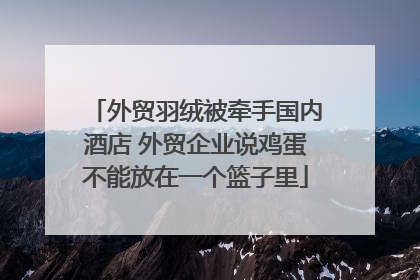 外贸羽绒被牵手国内酒店 外贸企业说鸡蛋不能放在一个篮子里