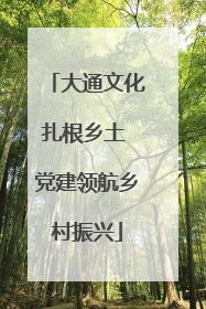 大通文化扎根乡土 党建领航乡村振兴