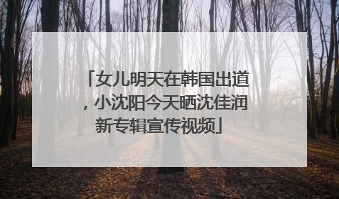 女儿明天在韩国出道，小沈阳今天晒沈佳润新专辑宣传视频