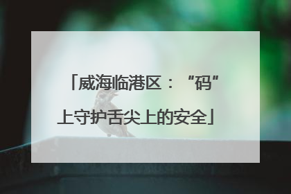 威海临港区：“码”上守护舌尖上的安全