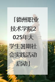 德州职业技术学院2025年大学生暑期社会实践活动启动