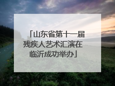 山东省第十一届残疾人艺术汇演在临沂成功举办