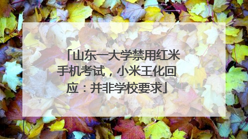 山东一大学禁用红米手机考试，小米王化回应：并非学校要求