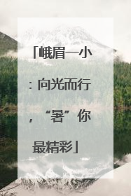 峨眉一小：向光而行，“暑”你最精彩