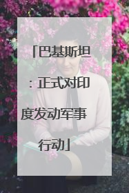 巴基斯坦：正式对印度发动军事行动