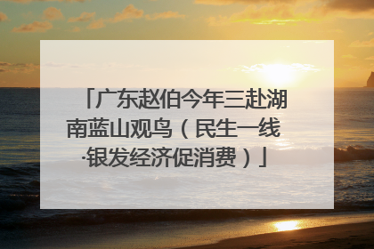 广东赵伯今年三赴湖南蓝山观鸟（民生一线·银发经济促消费）