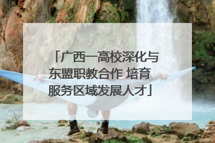广西一高校深化与东盟职教合作 培育服务区域发展人才