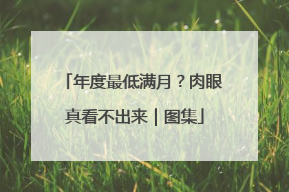 年度最低满月？肉眼真看不出来｜图集