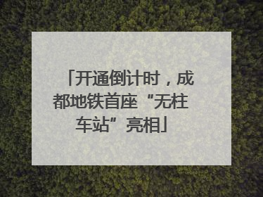 开通倒计时，成都地铁首座“无柱车站”亮相