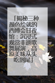 揭秘三种颜色绘就的西博会甘孜馆：沉浸式观赏非遗歌舞展演，高原美味从头吃到尾