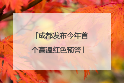 成都发布今年首个高温红色预警