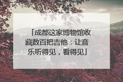 成都这家博物馆收藏数百把吉他：让音乐听得见，看得见