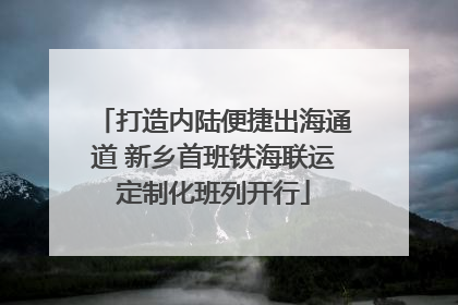 打造内陆便捷出海通道 新乡首班铁海联运定制化班列开行