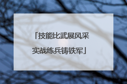 技能比武展风采 实战练兵铸铁军