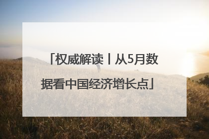 权威解读丨从5月数据看中国经济增长点