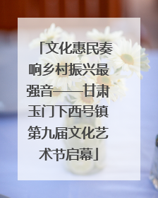 文化惠民奏响乡村振兴最强音——甘肃玉门下西号镇第九届文化艺术节启幕